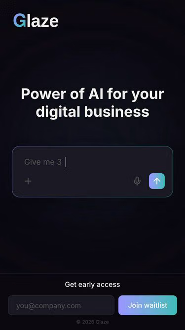 Screenshot of glaze.sh