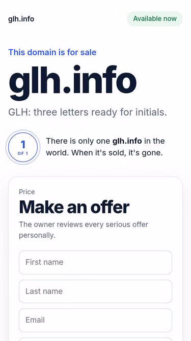 Screenshot of glh.info