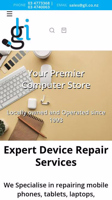 Screenshot of gli.co.nz