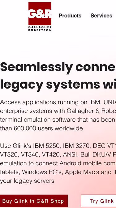 Screenshot of glink.no