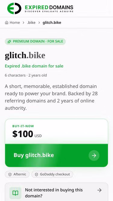 Screenshot of glitch.bike
