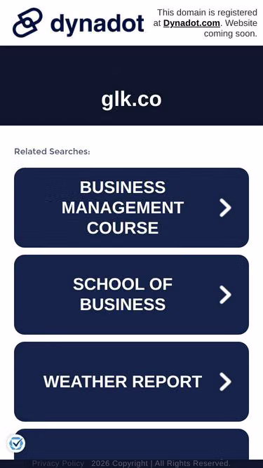 Screenshot of glk.co