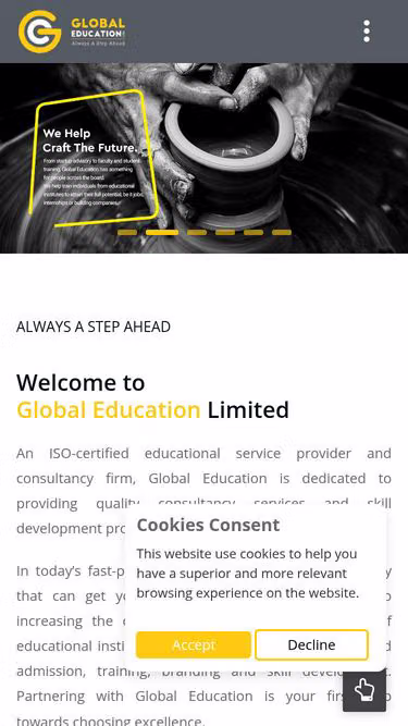 Screenshot of globaledu.net.in
