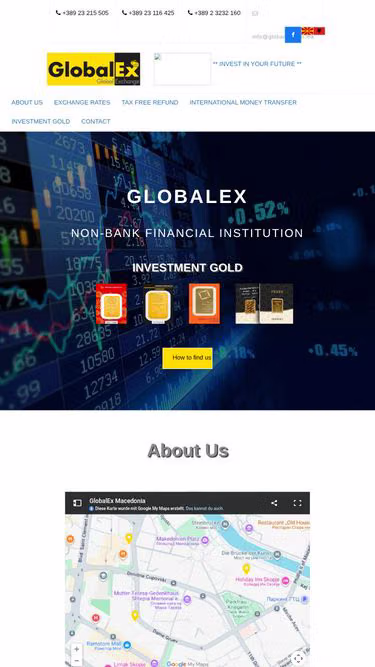 Screenshot of globalex.com.mk