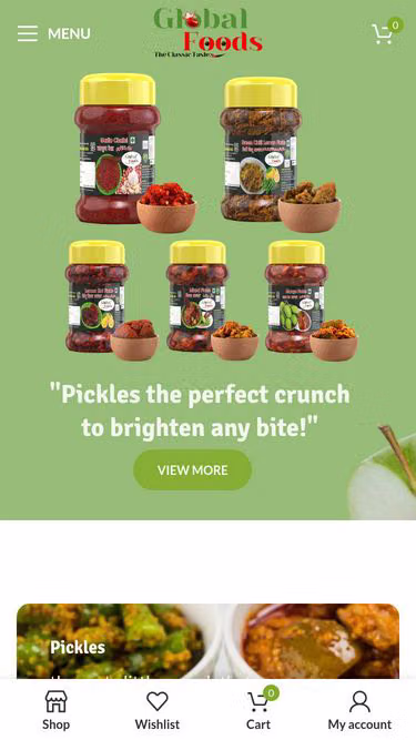 Screenshot of globalfoods.store