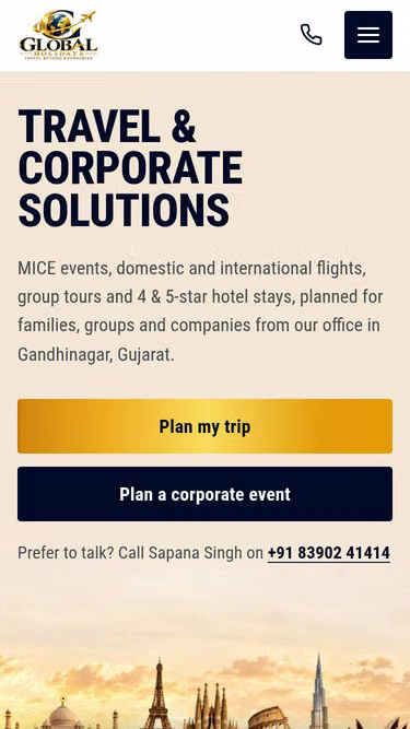 Screenshot of globalholidays.biz