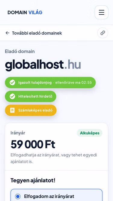 Screenshot of globalhost.hu