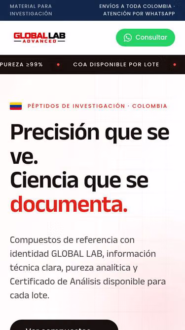 Screenshot of globallab.com.co