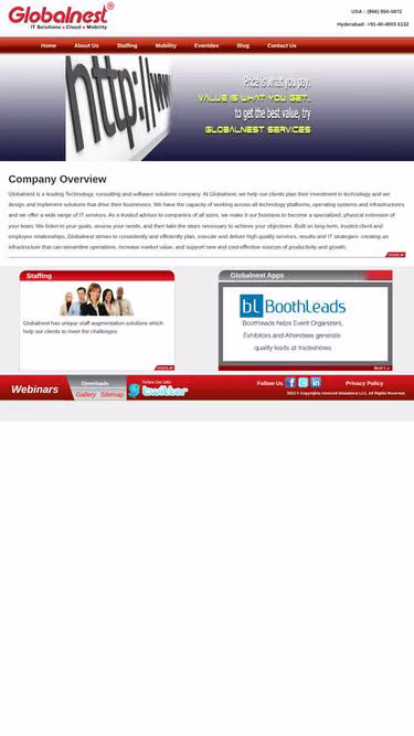 Screenshot of globalnest.com