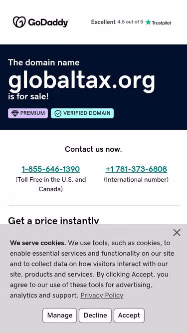Screenshot of globaltax.org