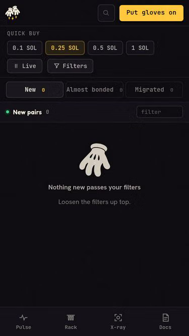 Screenshot of gloves.trade