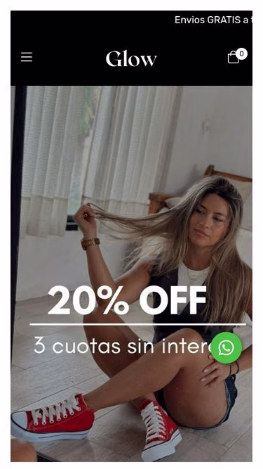 Screenshot of glowshop.com.ar