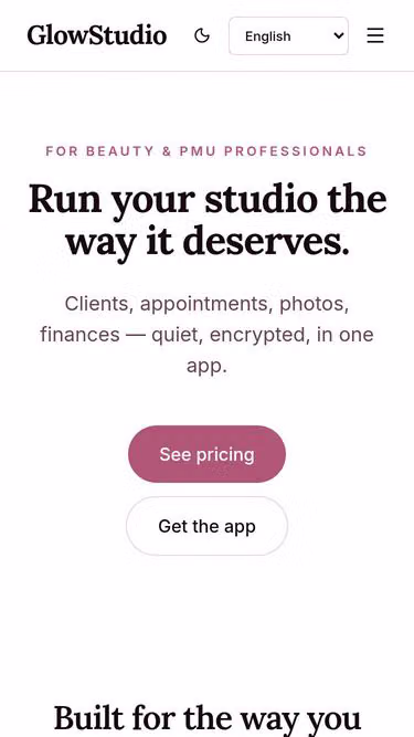 Screenshot of glowstudio.app