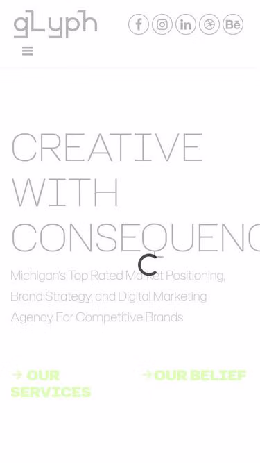 Screenshot of glyph.marketing