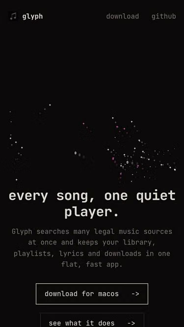 Screenshot of glyph.my