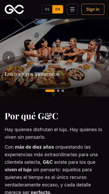 Screenshot of gnc.luxury