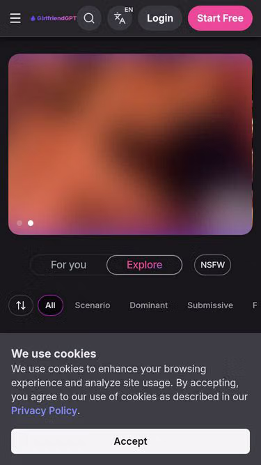 Screenshot of gptgirlfriend.info