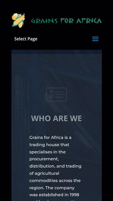Screenshot of grains.co.za