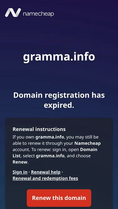 Screenshot of gramma.info