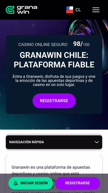 Screenshot of granawins.cl