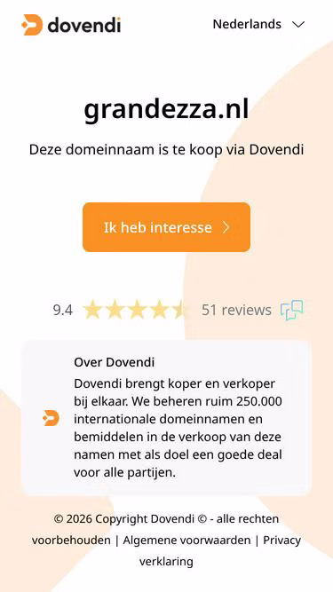 Screenshot of grandezza.nl
