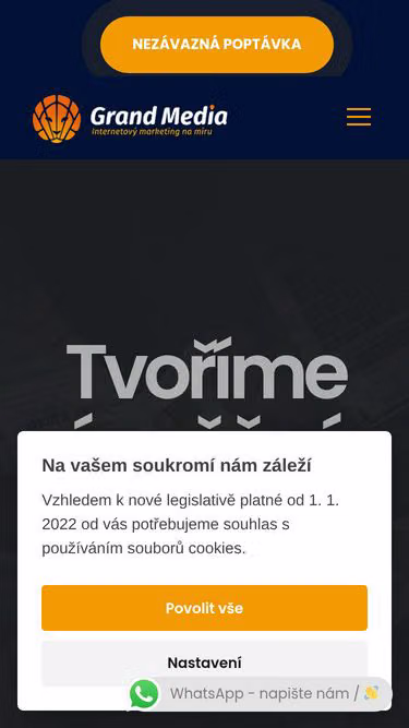 Screenshot of grandmedia.cz