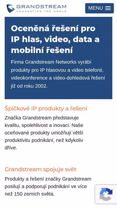 Screenshot of grandstream.cz