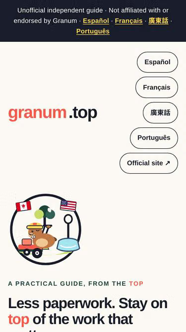 Screenshot of granum.top