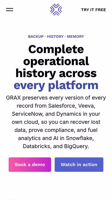 Screenshot of grax.clothing