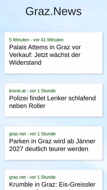 Screenshot of graz.news