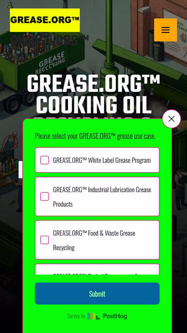 Screenshot of grease.org