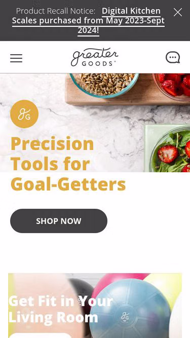 Screenshot of greatergoods.help