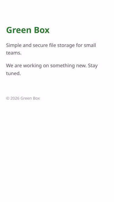 Screenshot of green-box.site