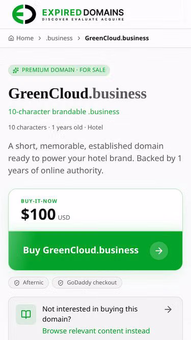 Screenshot of greencloud.business