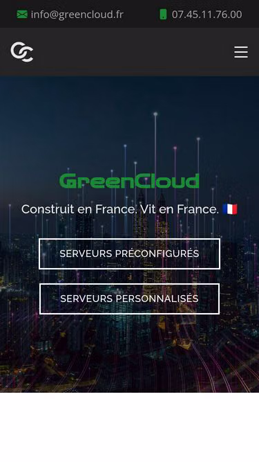 Screenshot of greencloud.fr
