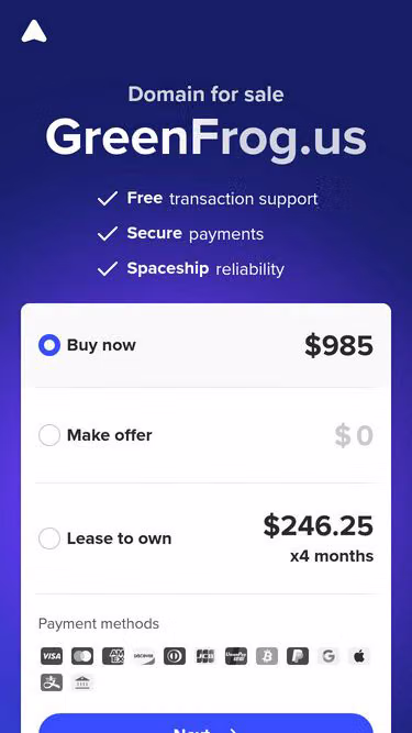 Screenshot of greenfrog.us
