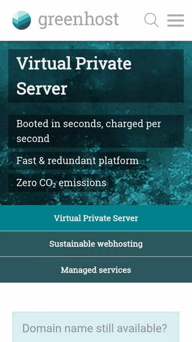 Screenshot of greenhost.org