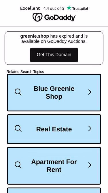 Screenshot of greenie.shop