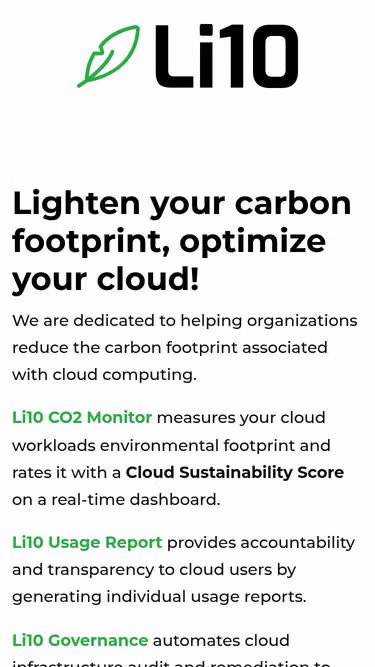 Screenshot of greenify.cloud