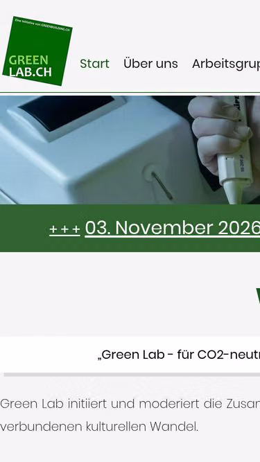 Screenshot of greenlab.ch