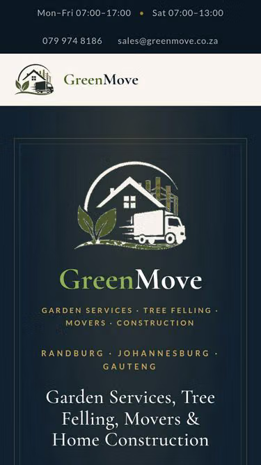 Screenshot of greenmove.co.za