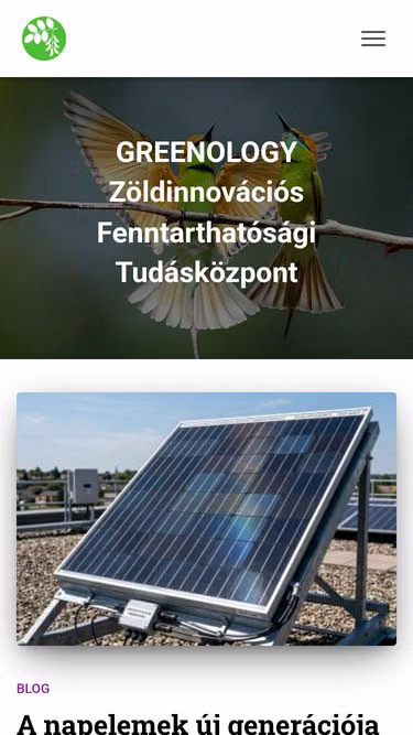 Screenshot of greenology.hu