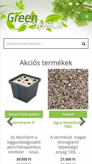 Screenshot of greenspace.hu