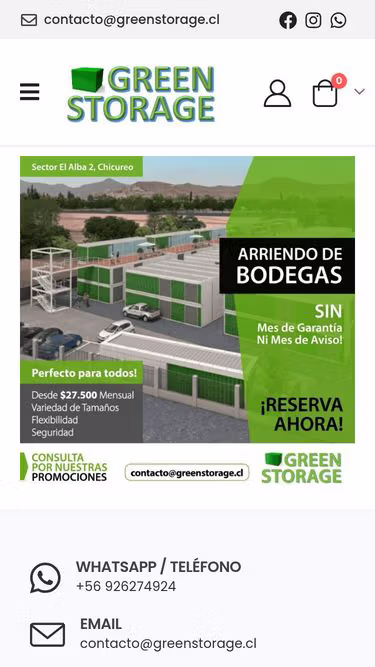 Screenshot of greenstorage.cl