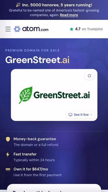 Screenshot of greenstreet.ai