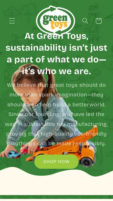 Screenshot of greentoys.co