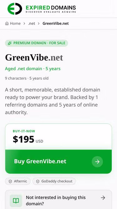 Screenshot of greenvibe.net