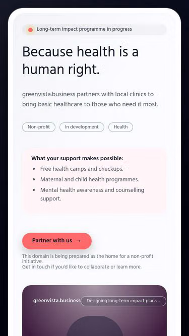 Screenshot of greenvista.business