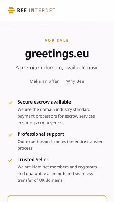 Screenshot of greetings.eu