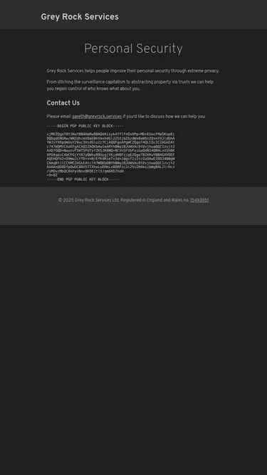 Screenshot of greyrock.services